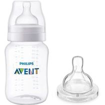 Mamadeira ANTI-COLIC 260ML Transparente + Bico Nº4 Philips AVENT SCD809/17