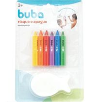 Canetas para Colorir NO Banho Risque e Apague com Esponja Buba 7472