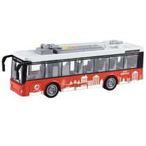 Onibus Fricçao com Som e LUZ Vermelho DM TOYS DMT6165