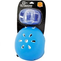 Kit de Proteçao Infantil com Capacete Azul DM TOYS DMR6152