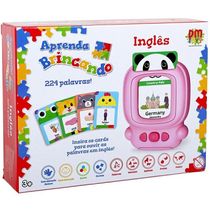 Aprenda Brincando INGLES 224 Palavras Rosa DM TOYS