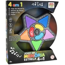 Jogo da Memoria Estrela 4 em 1 DM TOYS