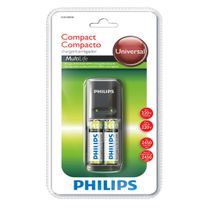 Carregador de pilhas AA e AAA com 2 pilhas AA de 2450 mAh - 220 V