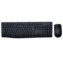 Kit Combo Teclado e Mouse Sem Fio Slim Sem Marca Multimídia Conexão Usb 1600dpi c/ Pilha Inclusa Preto - TC269 TC269