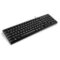 Teclado Com Fio Compacto Sem Marca Conexão Usb Cabo de 120cm Resistente Água Preto - TC193BU TC193BU