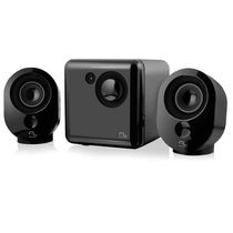 Caixas de Som 2.1 Com Subwoofer 15w RMS Alimentação USB Conexão P2 Controle de Volume e Graves Grafite - SP166 SP166