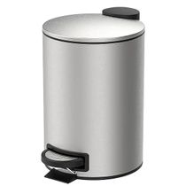 Lixeira Pedal e Balde 20L Aço Inox Escovado Spin Brinox