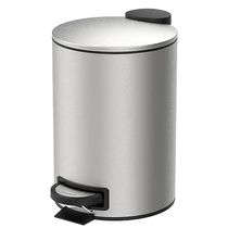 Lixeira Pedal e Balde 12L Aço Inox Escovado Spin Brinox