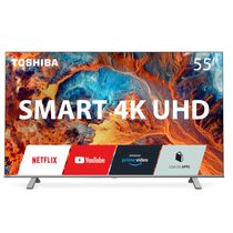 Smart Tela DLED 55'' 4K Toshiba 55C350KB VIDAA 3 HDMI 2 USB Wi-Fi - TB005OUT [Reembalado] TB005OUT