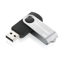 Pen Drive Twist 8GB USB Leitura 10MB/s e Gravação 3MB/s Preto Multilaser- PD587 PD587