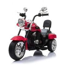 Moto Elétrica Infantil a Bateria 6V com Luzes LED, Buzina, 2 Velocidades e Marcha Ré, Freddo, Vermelha