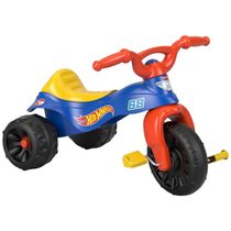 Triciclo Infantil com Cores e Gráficos Hot Wheels para crianças de 2 a 5 Anos, Fisher Price, Vermelho e Azul