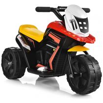 Moto Elétrica Infantil a Bateria 6V 3 Rodas com Sons e Luzes, Idade Rec 3 a 6 anos, COSTZON, Preto