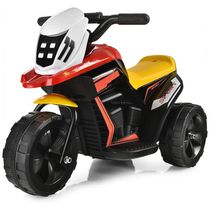 Moto Elétrica Infantil a Bateria 6V 3 Rodas com Sons e Luzes, Idade Rec 3 a 5 anos, HONEY JOY, Preto