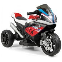 Moto Elétrica Infantil BMW a Bateria 12V 3 Rodas com Sons e Luzes, COSTZON, Vermelho