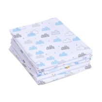 Kit Fralda Super Luxo Mami Estampada 5 Un Azul 70x70Cm