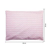 Kit Fronha Bebê Com 2 Pçs 40cm x 30cm Chevron Rosa Papi