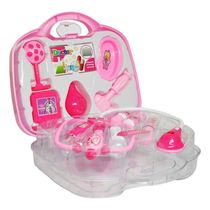 Kit Maleta Medica Doutora Com Luz e Som Rosa - Dm Toys 5583