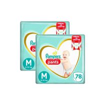 Kit 156 Fraldas Pampers Premium Care Pants Top Tamanho M