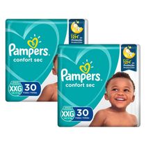 Kit Fralda Pampers Confort Sec Tamanho XXG com 60 unidades