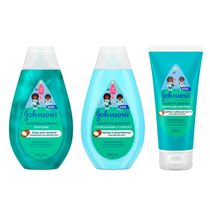 Kit Johnson's Baby Blackinho Poderoso Shampoo + Condicionador + Creme para Pentear