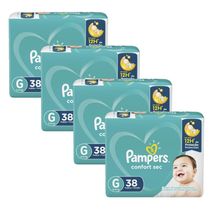 Kit Fralda Pampers Confort Sec Tamanho G com 152 unidades