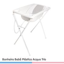 Banheira de Bebê Plástica Acqua Trio Galzerano Branca