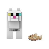 Boneco Minecraft Vanilla Gato Branco + Pedaço Do Portal