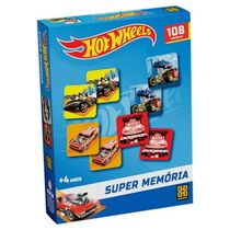 Super jogo da Memória Hot Wheels 108 cartelas Grow