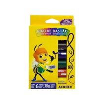 Guache Em Bastao C/6 Cores Acrilex