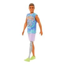 Boneca Barbie Ken Moreno Estilos Com Perna Mecânica