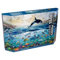 Puzzle Panorama Oceano Azul 1500 Peças - Grow