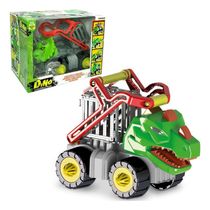 Caminhao De Dinossauro Com Jaula E 3 Animais 33cm Radical