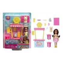 Boneca Barbie Chelsea Carrinho De Limonada Com Pet