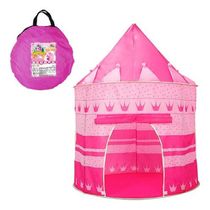 Barraca Tenda Castelo Da Princesa Rosa Dobrável Com Led