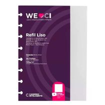 Refil Para Caderno Inteligente 90g - Liso 50 folhas - Grande - Weci UNICA Refil Para Caderno Inteligente 90g - Liso 50 folhas - Grande - Weci