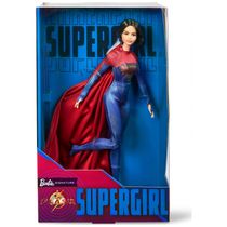 Boneca Barbie Supergirl, Colecionável do Filme Flash com Capa Suporte de Boneca Incluído, Azul