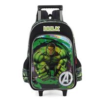 Mochila de Rodinhas Com Alça Luxcel Avengers Hulk Preto