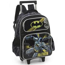 Mochila de Rodinhas Com Alça Luxcel Batman Cinza