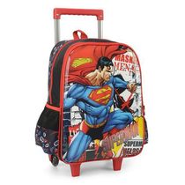 Mochila de Rodinhas Sem Alça Superman Luxcel Preto