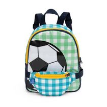 Mochila Com Pochete MaiT Xadrez Bola Azul