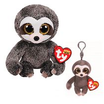 Kit Pelúcias Dangler TY Beanie Boos 16cm Beanie Boos Clip-on 8,5cm