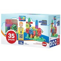 Blocos De Montar Imagiblocos Colorido 35 Peças Dismat MK403