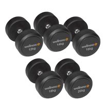 Kit 5 Pares Dumbbells (12Kg a 20Kg) Wellness - WK157 WK157