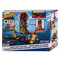 Pista Hot Wheels Super Loja de Pneus City 2022 Mattel HDP02