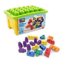 Blocos de Montar Blocolândia 22 Peças Colorido Dismat MK165