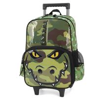 Mochila de Rodinhas Luxcel Up4You Dinossauro Verde