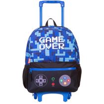 Mochila de Rodinhas Com Alça Sestini Game Plus 2 Azul