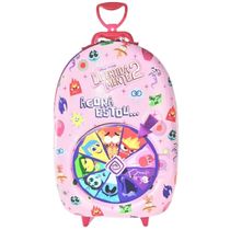 Mochila de Rodinhas 3D Maxtoy Divertidamente Roleta Rosa