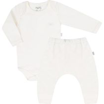 Conjunto de Body Hug Longo Com Calça Saruel Branco